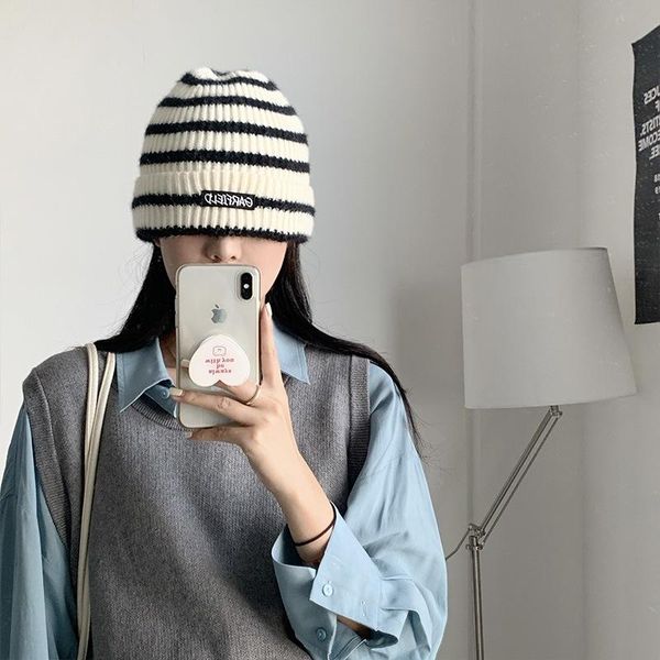 beanies autumn/winter knitted hat women's soft warm woolen hat letter caps striped, Blue;gray
beanies autumn/winter knitted hat women's soft warm woolen hat letter caps striped, Blue;gray