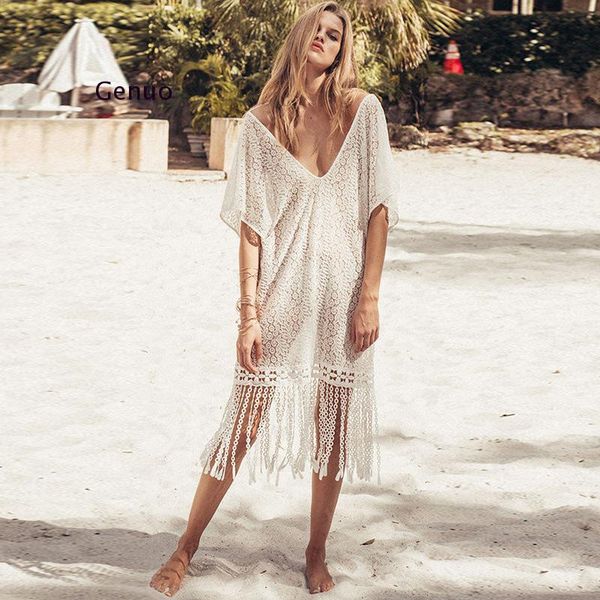 bikini cover up lace tassel hollow crochet swimsuit beach dress women summer ladies cover-ups bathing suit beach wear tunic, White;black
bikini cover up lace tassel hollow crochet swimsuit beach dress women summer ladies cover-ups bathing suit beach wear tunic, White;black