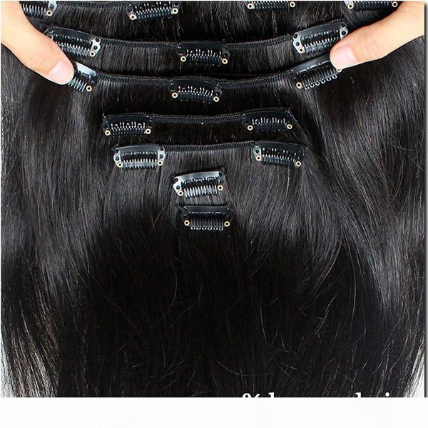 7a natural remy clip in human hair extesnisons 70g 100g 140g 160g 180g 7 8 10pcs virgin brazilian straight clip in hair extensions, Black
7a natural remy clip in human hair extesnisons 70g 100g 140g 160g 180g 7 8 10pcs virgin brazilian straight clip in hair extensions, Black