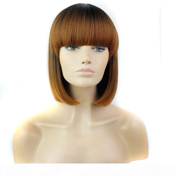 ombre synthetic hair wigs with full bang 12inch heat resistant black synthetic short bob wig popular style
ombre synthetic hair wigs with full bang 12inch heat resistant black synthetic short bob wig popular style