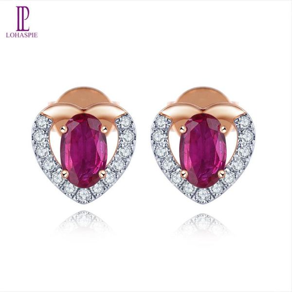 stud lp 14 k rose real gold earrings natural no heated ruby & diamonds earring heart shape fine jewelry women's exquisite gift, Golden;silver
stud lp 14 k rose real gold earrings natural no heated ruby & diamonds earring heart shape fine jewelry women's exquisite gift, Golden;silver