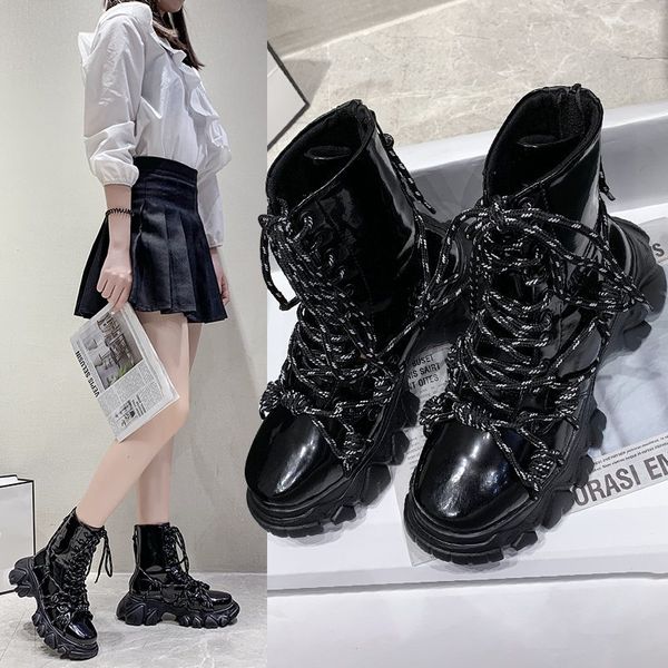 autumn boots motorcycle boots ladies vintage combat army punk goth women women black patent leather platform short
autumn boots motorcycle boots ladies vintage combat army punk goth women women black patent leather platform short