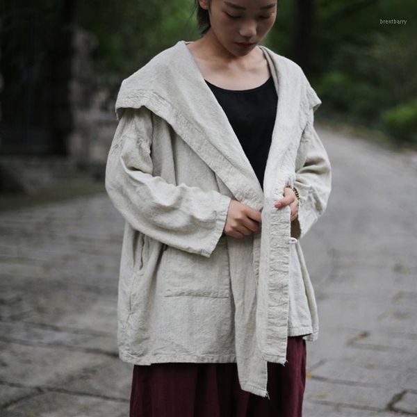 johnature women hooded vintage shirt pockets 2020 autumn new linen long sleeve loose blouse original female shirts1, White
johnature women hooded vintage shirt pockets 2020 autumn new linen long sleeve loose blouse original female shirts1, White