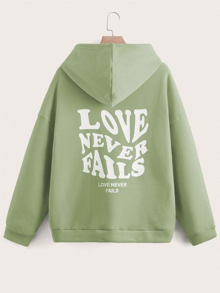 plus letter graphic drawstring hooded thermal sweatshirt v3fv#, Black 
plus letter graphic drawstring hooded thermal sweatshirt v3fv#, Black