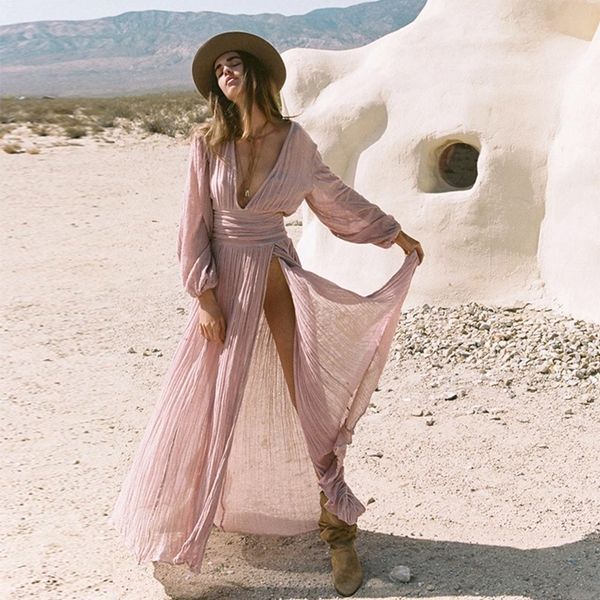 khalee yose bohemian maxi dress summer hippie gypsy long dresses long sleeve split v-neck vintage holiday beach dress women y200805, Black;pink
khalee yose bohemian maxi dress summer hippie gypsy long dresses long sleeve split v-neck vintage holiday beach dress women y200805, Black;pink