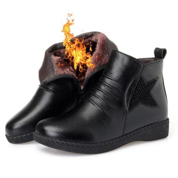 boots 2021 winter women shoes fashion black cow leather fur one wool non-slip soft bottom wedges
boots 2021 winter women shoes fashion black cow leather fur one wool non-slip soft bottom wedges