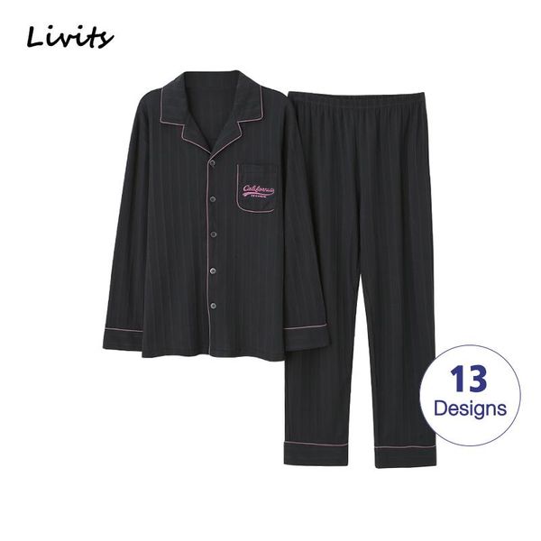 men's sleepwear men pajamas sets with pocket cotton pyjamas nightwear long sleeve printed striped plaid casual sa1000, Black;brown
men's sleepwear men pajamas sets with pocket cotton pyjamas nightwear long sleeve printed striped plaid casual sa1000, Black;brown