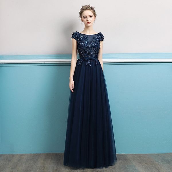 navy blue flower evening dress wear 2020 scoop floor length saudi arabic formal party gown short sleeve prom dreses long, Black;red
navy blue flower evening dress wear 2020 scoop floor length saudi arabic formal party gown short sleeve prom dreses long, Black;red