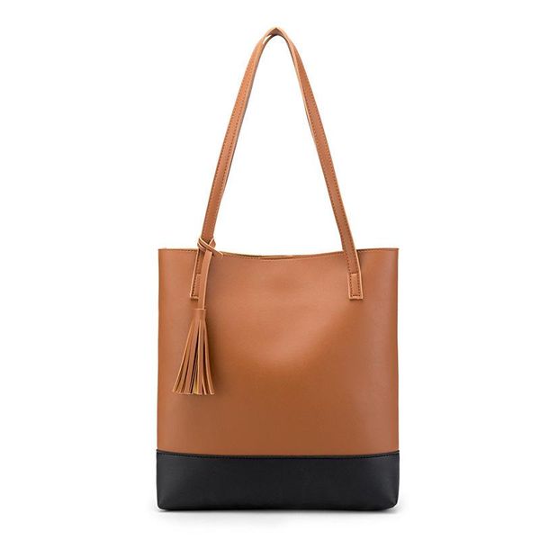 women's new one shoulder handbag girl's portable large bag tassel bag