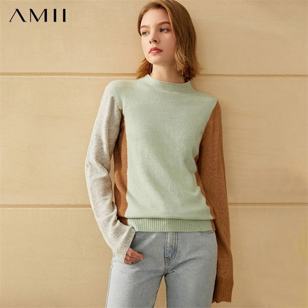 amii minimalism winter fashion women's sweater causal patchwork slim fit women's turtleneck sweater female pullover 12040571 20122, White;black
amii minimalism winter fashion women's sweater causal patchwork slim fit women's turtleneck sweater female pullover 12040571 20122, White;black