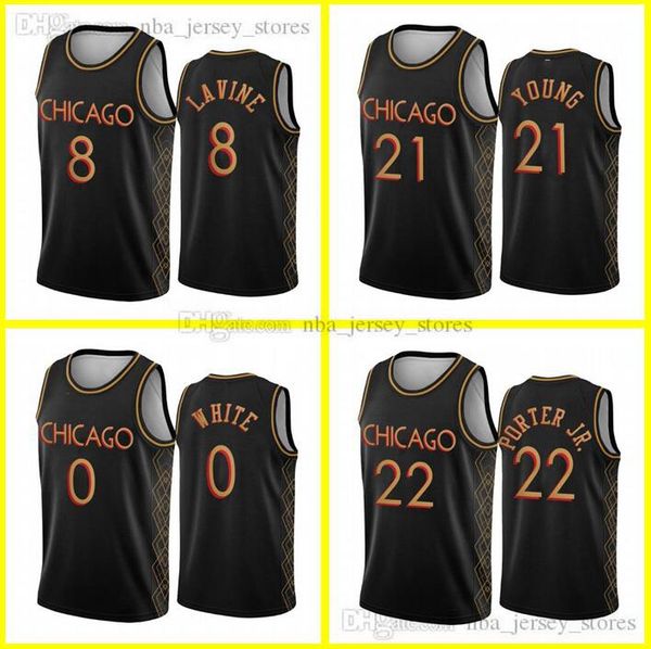 новый чикаго быки men kids lauri markkanen zach lavine coby white 2020/21 swingman city basketball jersey black edition, Black;red