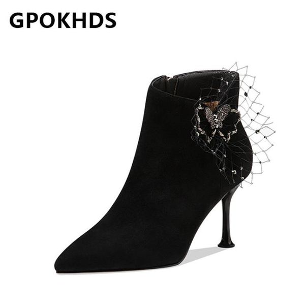 gpokhds 2021 women ankle boots winter short plush pointed toe zipper crystal butterfly-knot high heels female boots size 39, Black
gpokhds 2021 women ankle boots winter short plush pointed toe zipper crystal butterfly-knot high heels female boots size 39, Black
