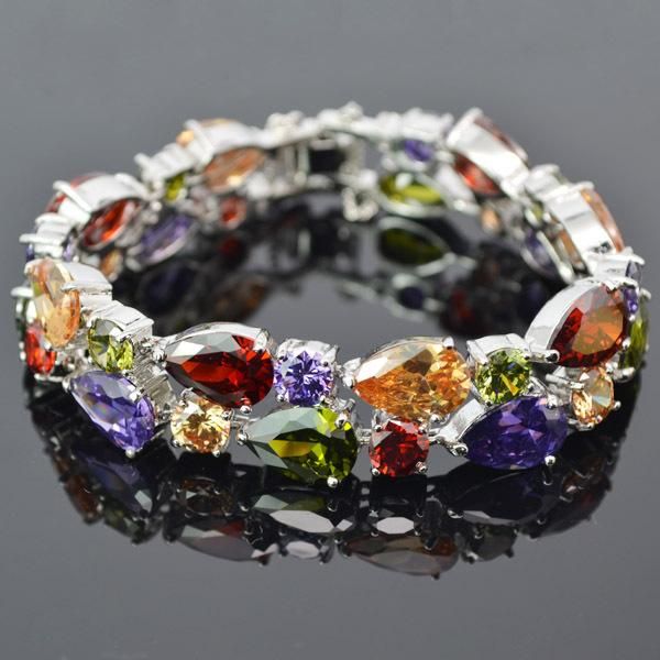 link, chain luxury multicolor women's mona lisa zircon bracelet, cubic zirconia jewelry bracelet, Black
link, chain luxury multicolor women's mona lisa zircon bracelet, cubic zirconia jewelry bracelet, Black