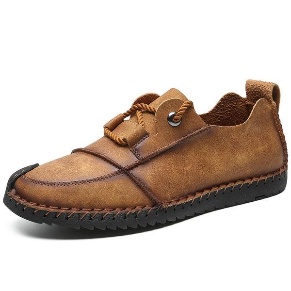 men's shoes genuine leather autumn men casual shoes fashion driving moccasins lace-up loafers mens flat, Black
men's shoes genuine leather autumn men casual shoes fashion driving moccasins lace-up loafers mens flat, Black