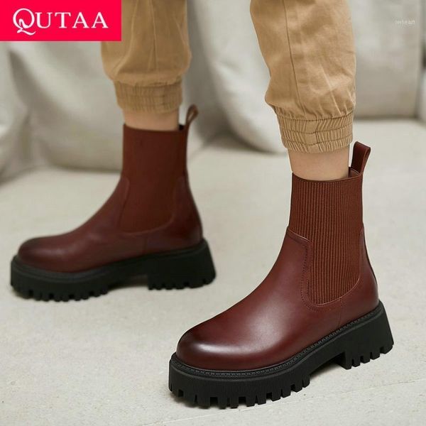 boots qutaa 2021 cow leather knitting ankle platform square heel fashion short round toe slip on women shoes size 35-401, Black
boots qutaa 2021 cow leather knitting ankle platform square heel fashion short round toe slip on women shoes size 35-401, Black