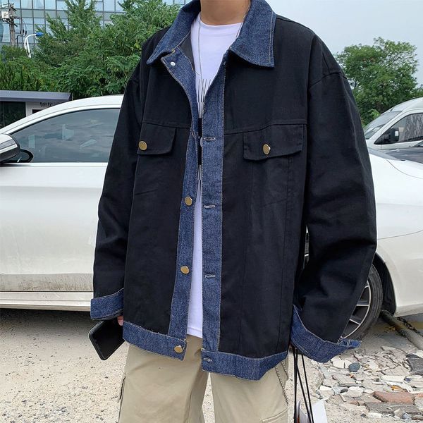 spring 2021 men's new fall denim sewing work done jacket tools nice retro youth trend z3c8, Black;brown
spring 2021 men's new fall denim sewing work done jacket tools nice retro youth trend z3c8, Black;brown