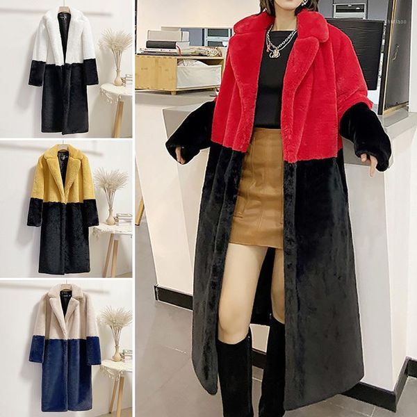 winter long style lamb fur women thickened warm grain fleece coat sheep shearing faux fur coat colorblock lapel ladies1, Black
winter long style lamb fur women thickened warm grain fleece coat sheep shearing faux fur coat colorblock lapel ladies1, Black