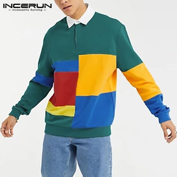 men's casual shirts incerun men lapel neck blouse vintage long sleeve patchwork man colorful stitching chemise stylish s-5xl 7, White;black
men's casual shirts incerun men lapel neck blouse vintage long sleeve patchwork man colorful stitching chemise stylish s-5xl 7, White;black