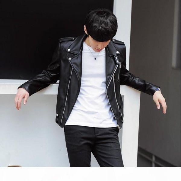 new fashion pu leather jacket spring men black solid mens coats trend slim fit youth motorcycle jacket, Black;brown
new fashion pu leather jacket spring men black solid mens coats trend slim fit youth motorcycle jacket, Black;brown