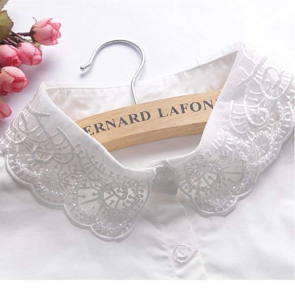 new women detachable lapel fake collar organza embroidery shirt fake false collar blouse removable false half shir qylhbt, White
new women detachable lapel fake collar organza embroidery shirt fake false collar blouse removable false half shir qylhbt, White