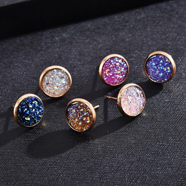 6pairs/lot colorful resin cabochon stud earrings round shape piercing for women earrings set fashion wedding jewelry party gift, Golden;silver
6pairs/lot colorful resin cabochon stud earrings round shape piercing for women earrings set fashion wedding jewelry party gift, Golden;silver