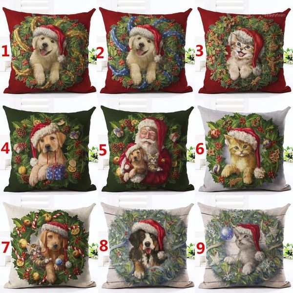 warm christmas dog throw pillowcase red garland cat cartoon pillow car home 45x45cm polyester linen decoration cushion cover1
warm christmas dog throw pillowcase red garland cat cartoon pillow car home 45x45cm polyester linen decoration cushion cover1