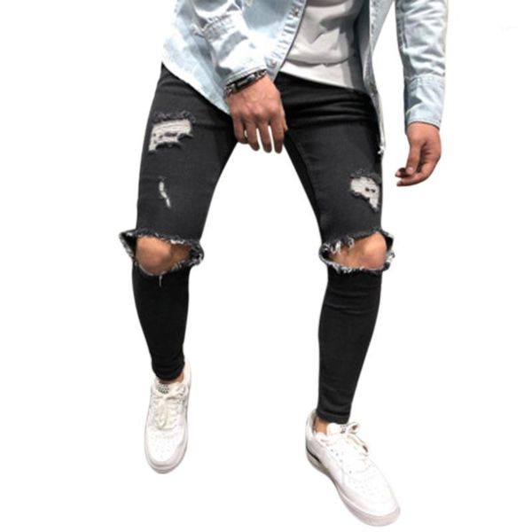 fashion streetwear men's jeans knee hole ripped jeans distressed denim skinny pants elastic men pants1, Blue
fashion streetwear men's jeans knee hole ripped jeans distressed denim skinny pants elastic men pants1, Blue