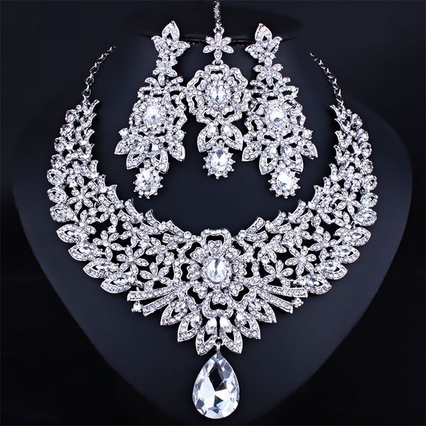 farlena wedding classic indian bridal necklace earrings and frontlet set luxury crystal rhinestones jewelry sets 201222, Slivery;crystal
farlena wedding classic indian bridal necklace earrings and frontlet set luxury crystal rhinestones jewelry sets 201222, Slivery;crystal