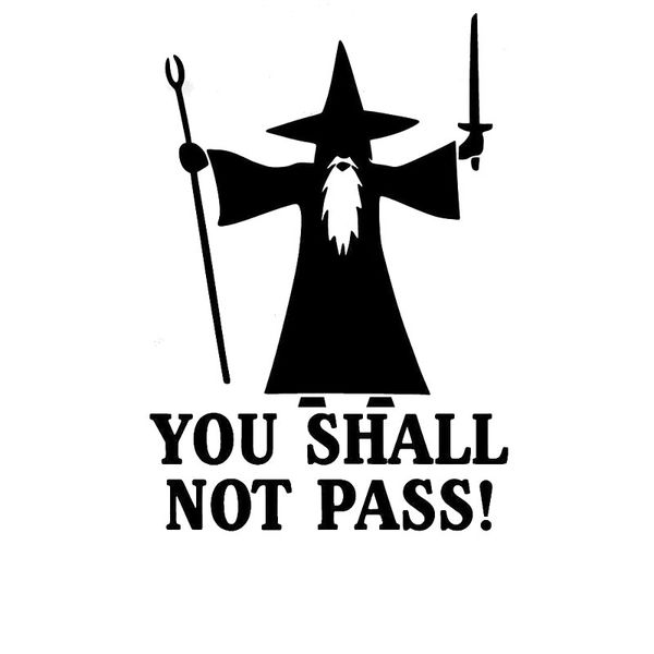 10.7cm*15.2cm you shall not pass anti road rage gandolf car styling decoration personality car stickers black sliver c8-0766
10.7cm*15.2cm you shall not pass anti road rage gandolf car styling decoration personality car stickers black sliver c8-0766