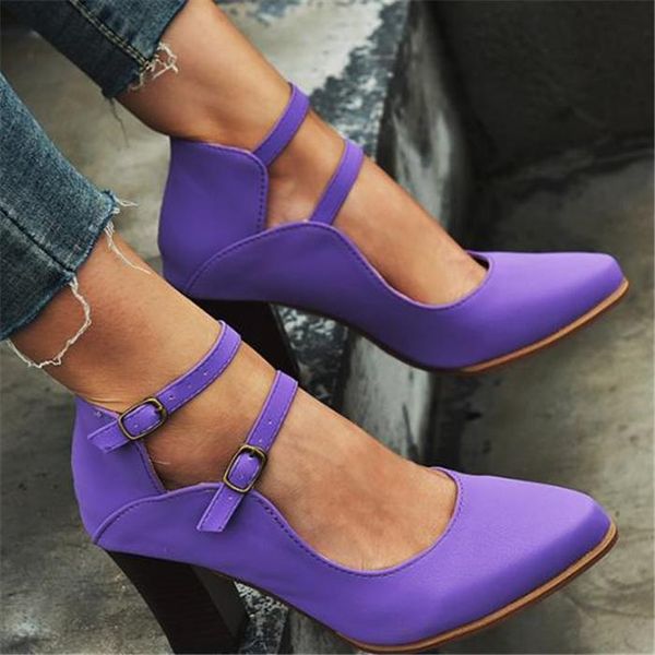 fashion women retro high pump buckle dress solid color casual sandals thick high heels lady increase big size 34-43, Black
fashion women retro high pump buckle dress solid color casual sandals thick high heels lady increase big size 34-43, Black