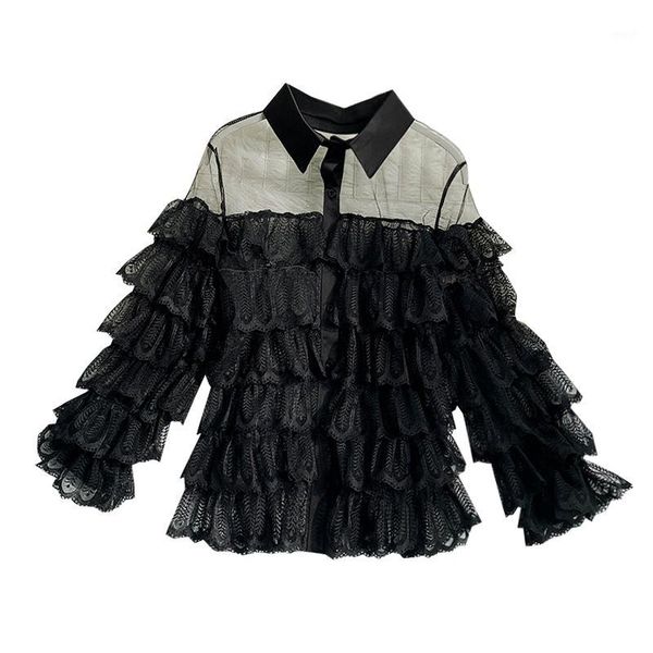 women's blouses & shirts spring women lace mesh crochet splicing cascading cake blouse shirt ladies off-shoulders pullover suits with, White
women's blouses & shirts spring women lace mesh crochet splicing cascading cake blouse shirt ladies off-shoulders pullover suits with, White