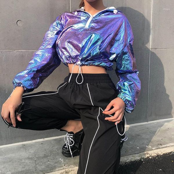 bling laser holographic hooded jacket casual hoodies fashion women long sleeve elastic drawstring sweatshirt workout 1, Black
bling laser holographic hooded jacket casual hoodies fashion women long sleeve elastic drawstring sweatshirt workout 1, Black