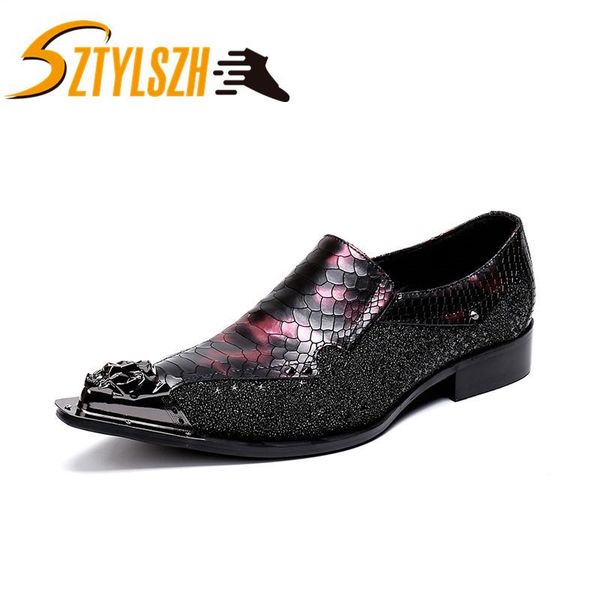 oxfords fashion genuine leather business party dress shoes men's nightclub shoes wedding zapatos de cuero, Black 
oxfords fashion genuine leather business party dress shoes men's nightclub shoes wedding zapatos de cuero, Black