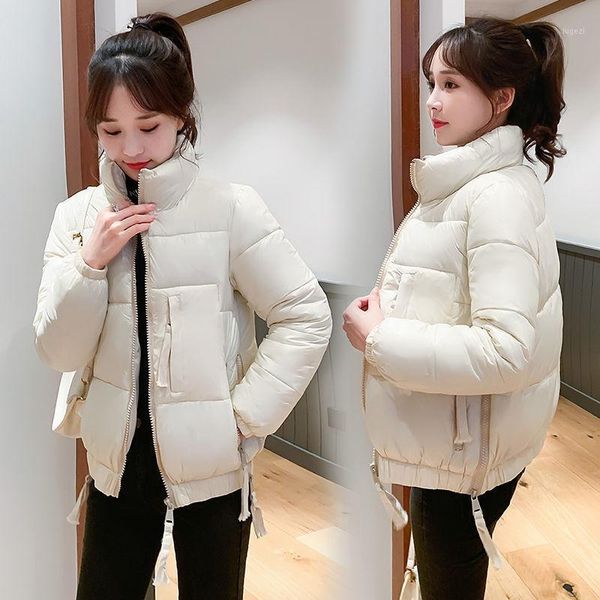 women 2021 winter new fashion jacket female warm thick solid short cotton padded parkas coat ladies stand collar outerwear1, Black
women 2021 winter new fashion jacket female warm thick solid short cotton padded parkas coat ladies stand collar outerwear1, Black