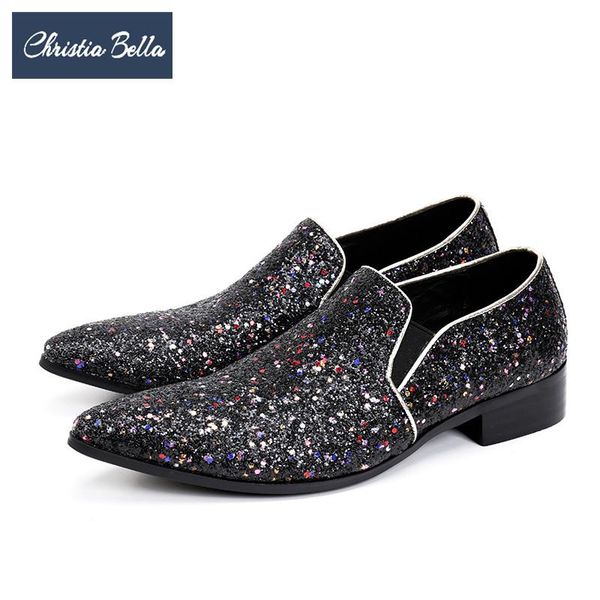 christia bella british style sequins men dress shoes luxury wedding party formal shoes slip on italian business plus size, Black
christia bella british style sequins men dress shoes luxury wedding party formal shoes slip on italian business plus size, Black