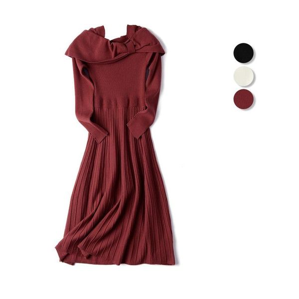 autumn winter sweater vintage dresses 2020 long-sleeved retro luxury design elegant sweater off shoulder knit long dress women, White;black
autumn winter sweater vintage dresses 2020 long-sleeved retro luxury design elegant sweater off shoulder knit long dress women, White;black