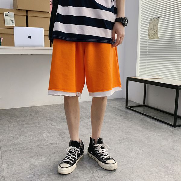 20 new men's fashion solid color simple fake two pieces sports casual shorts youth loose capris, White;black
20 new men's fashion solid color simple fake two pieces sports casual shorts youth loose capris, White;black