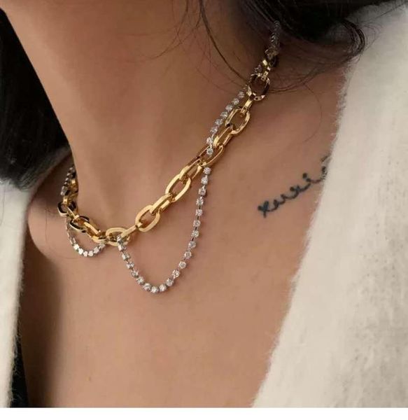chains titanium with zircon necklace women stainless steel jewelry designer t show runway boho japan korean, Silver
chains titanium with zircon necklace women stainless steel jewelry designer t show runway boho japan korean, Silver