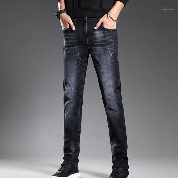 men's jeans korean trousers fashion men slim leggings spring and summer casual pants slightly elastic pants1, Blue
men's jeans korean trousers fashion men slim leggings spring and summer casual pants slightly elastic pants1, Blue