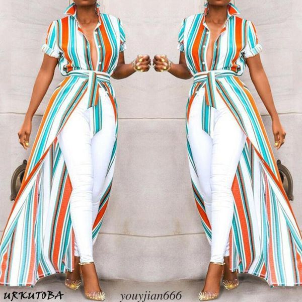 womens clothing women short sleeve cap sleeve asymmetrical stripes shirt high low long maxi stripe blouse, White
womens clothing women short sleeve cap sleeve asymmetrical stripes shirt high low long maxi stripe blouse, White