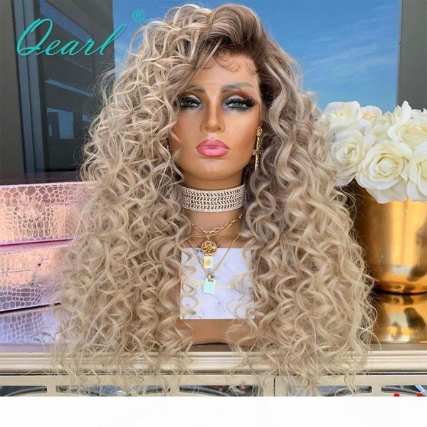 light blonde human hair lace front wig 13x6 kinky curly ombre wigs part brazilian remy hair ashy brown roots 150% qearl, Black;brown
light blonde human hair lace front wig 13x6 kinky curly ombre wigs part brazilian remy hair ashy brown roots 150% qearl, Black;brown