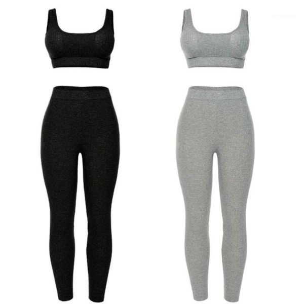 women knitted 2 pcs sport tracksuit set push up padded tank high waist leggings long pants workout fitness bodycon outfit1, White
women knitted 2 pcs sport tracksuit set push up padded tank high waist leggings long pants workout fitness bodycon outfit1, White