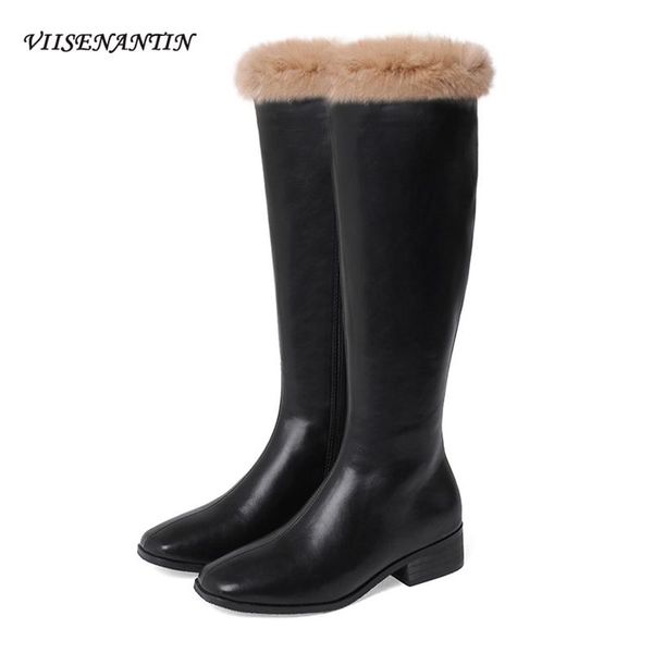 new winter fur boots mid calf plus velvet keep warm women boots square toe thick heel mid heel knee length knight, Black
new winter fur boots mid calf plus velvet keep warm women boots square toe thick heel mid heel knee length knight, Black