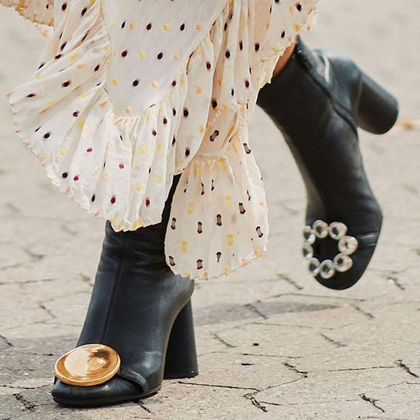 high heel ankle boots crystal buckle boots designer black leather martin fashion round toe zipper shoes
high heel ankle boots crystal buckle boots designer black leather martin fashion round toe zipper shoes
