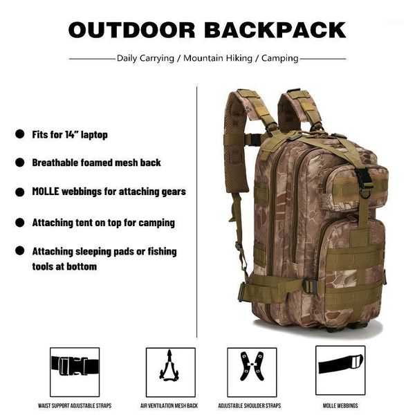 outdoor bags backpack mountain hiking daypack camouflage large capacity multi pockets webbings rucksacks1
outdoor bags backpack mountain hiking daypack camouflage large capacity multi pockets webbings rucksacks1