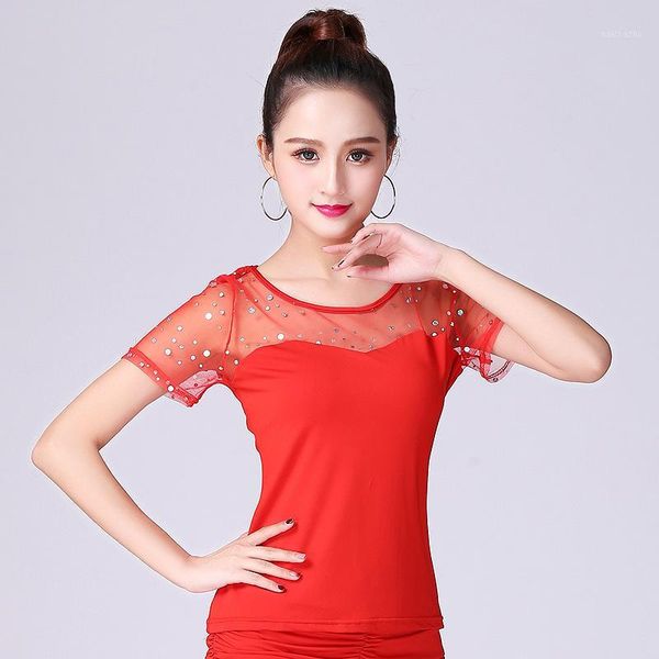 ballroom dancing shirt social dance performance costumes girls sequins short sleeves dance blouse latin suit d-00241, Black;red
ballroom dancing shirt social dance performance costumes girls sequins short sleeves dance blouse latin suit d-00241, Black;red