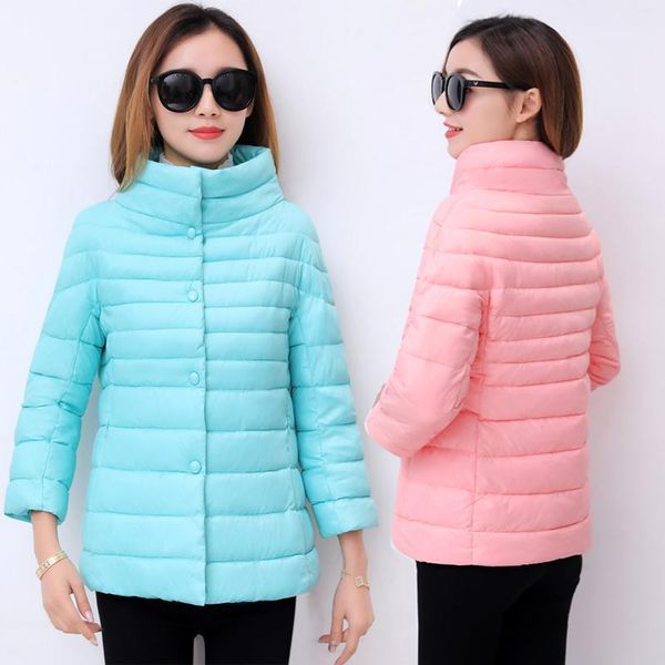 almuerk 2018 autumn winter short style women jacket light coat pocket stand collar parka cotton casual outfit1, Black
almuerk 2018 autumn winter short style women jacket light coat pocket stand collar parka cotton casual outfit1, Black