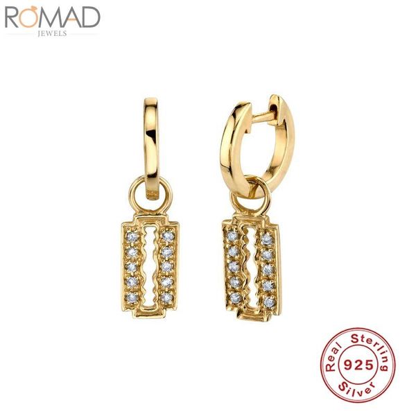 hoop & huggie romad 925 sterling silver earrings for women zircon stud earring piercing cartilage aretes earings luxury jewelry pendiente, Golden;silver
hoop & huggie romad 925 sterling silver earrings for women zircon stud earring piercing cartilage aretes earings luxury jewelry pendiente, Golden;silver