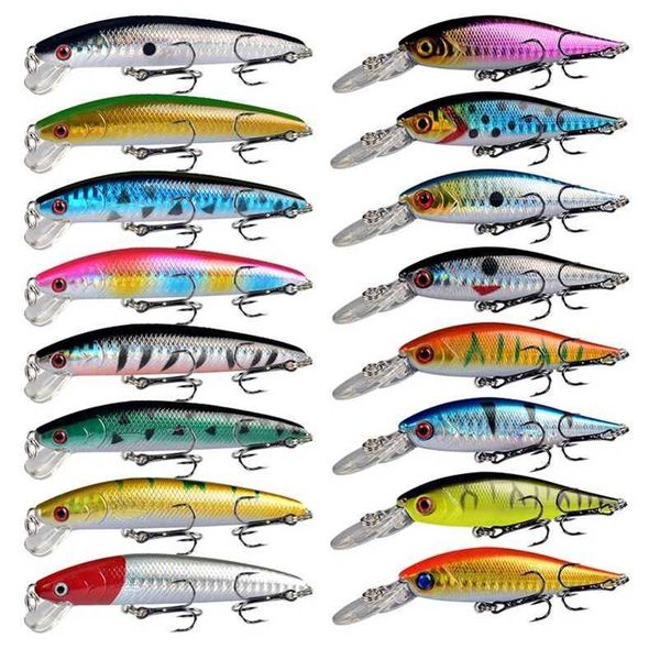 set mixed 16pcs/lot 2 models minnows fishing lures jerkbait fishing tackle 6# hooks 220207
set mixed 16pcs/lot 2 models minnows fishing lures jerkbait fishing tackle 6# hooks 220207