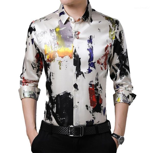 men's casual shirts brand hawaiian shirt luxury mens slim fit long sleeve camisa masculina men clothes plus size e0741, White;black
men's casual shirts brand hawaiian shirt luxury mens slim fit long sleeve camisa masculina men clothes plus size e0741, White;black